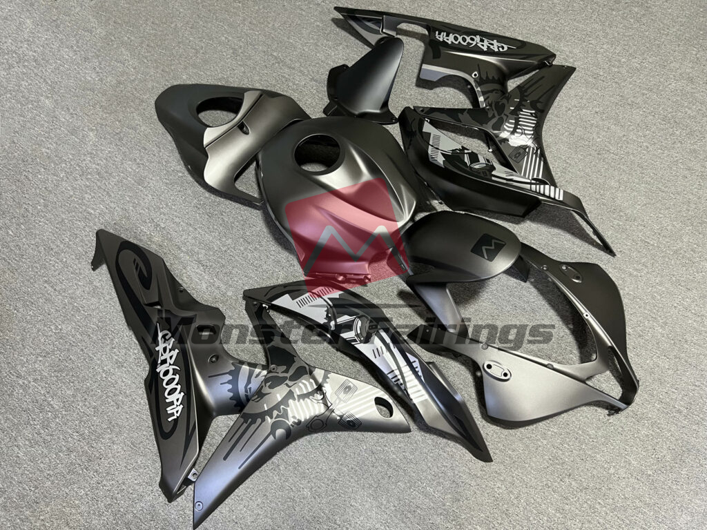 Matte Dark Gray Special Design ABS fairings for Honda CBR600RR 2007 - 2008 - premium OEM fit kit by Monster Fairings