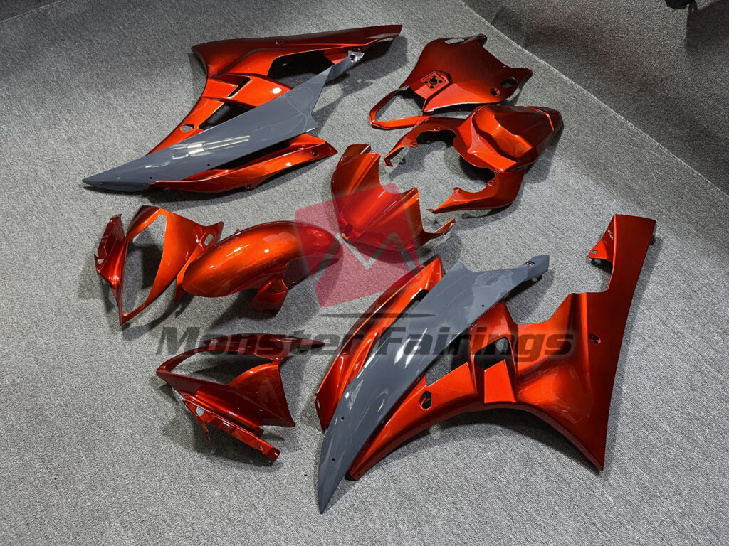 Burnt Orange and Nardo ABS fairings for Yamaha R6 2006 - 2007 - premium OEM fit kit by Monster Fairings