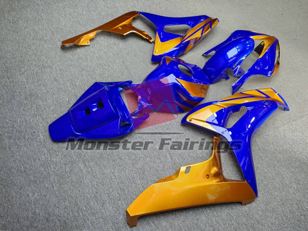 2006 - 2007 Honda CBR1000RR Gloss Blue & Gold fairing set - ABS injection, custom painted by Monster Fairings
