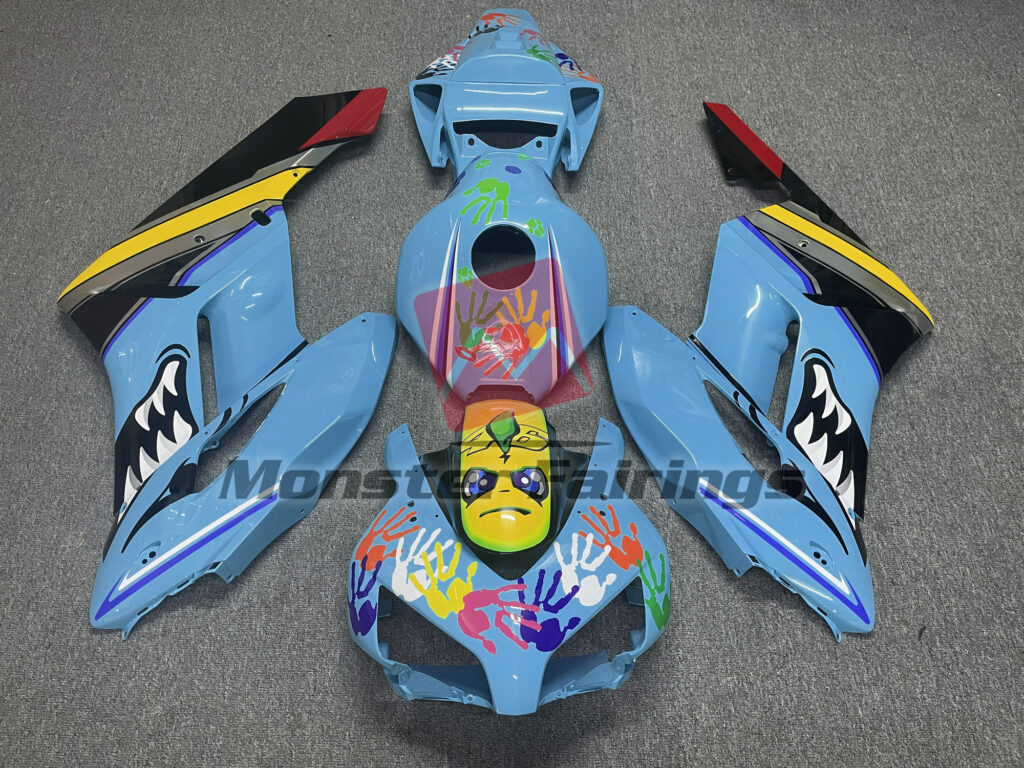 Honda CBR1000RR 2004 - 2005 Light Blue Shark ABS fairings - custom motorcycle bodywork kit by Monster Fairings