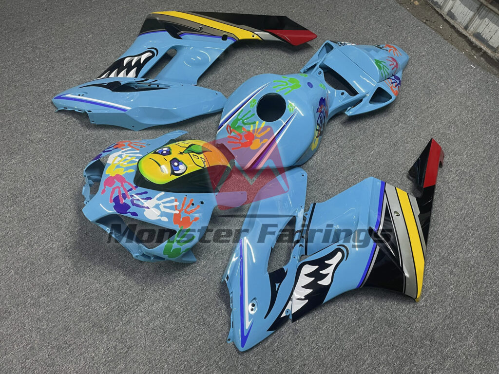 Monster Fairings ABS fairing kit for Honda CBR1000RR 2004 - 2005 - Light Blue Shark, precise OEM fit
