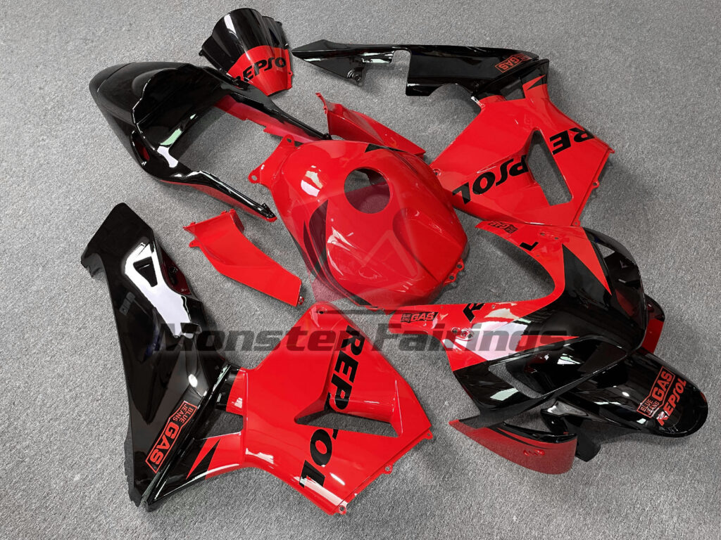 Gloss Red Repsol ABS fairings for Honda CBR600RR 2003 - 2004 - premium OEM fit kit by Monster Fairings