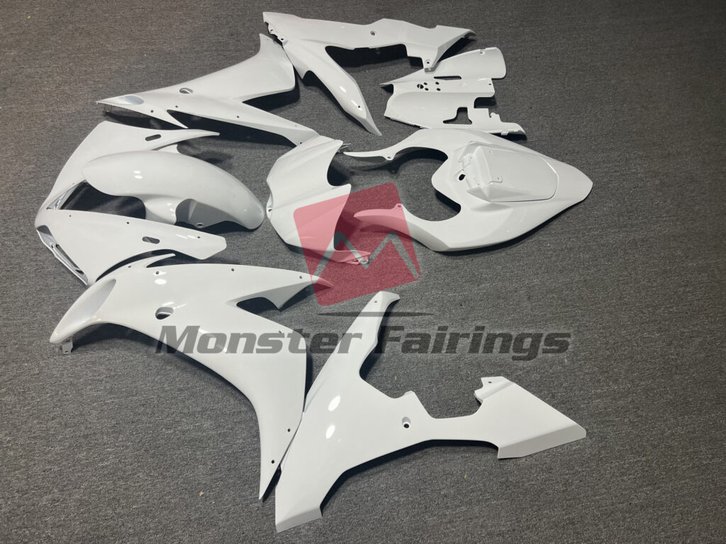 2004 - 2006 Yamaha R1 Gloss White fairing set - ABS injection, custom painted by Monster Fairings