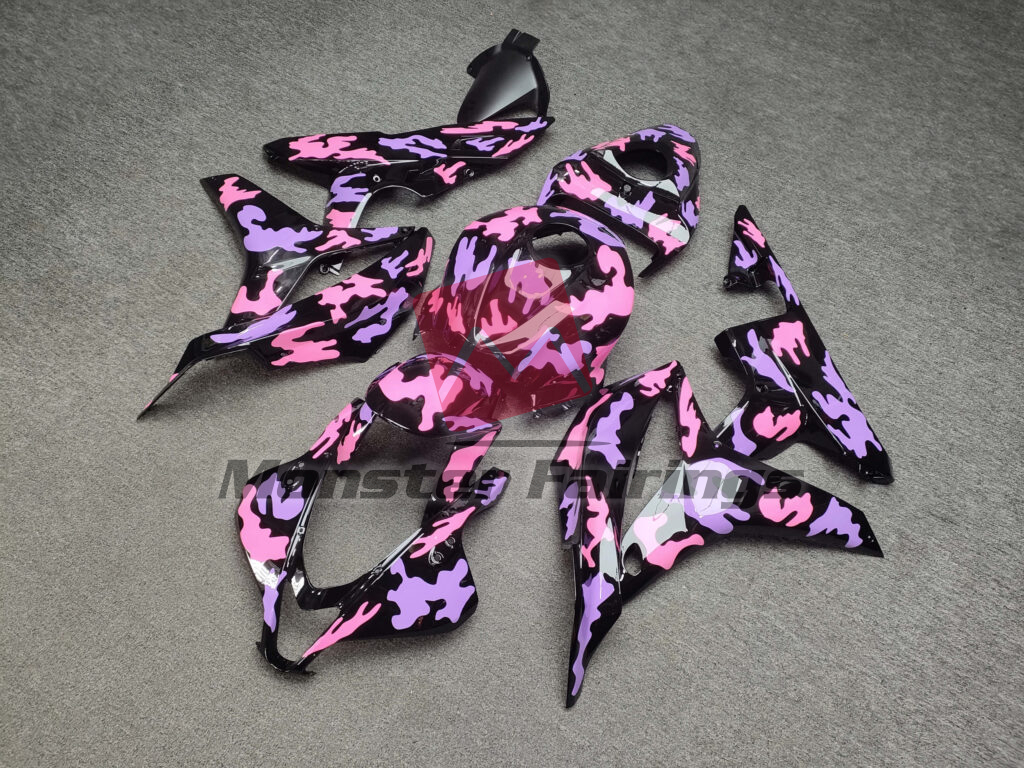 Gloss Pink & Purple Camo ABS fairings for Honda CBR600RR 2007 - 2008 - premium OEM fit kit by Monster Fairings