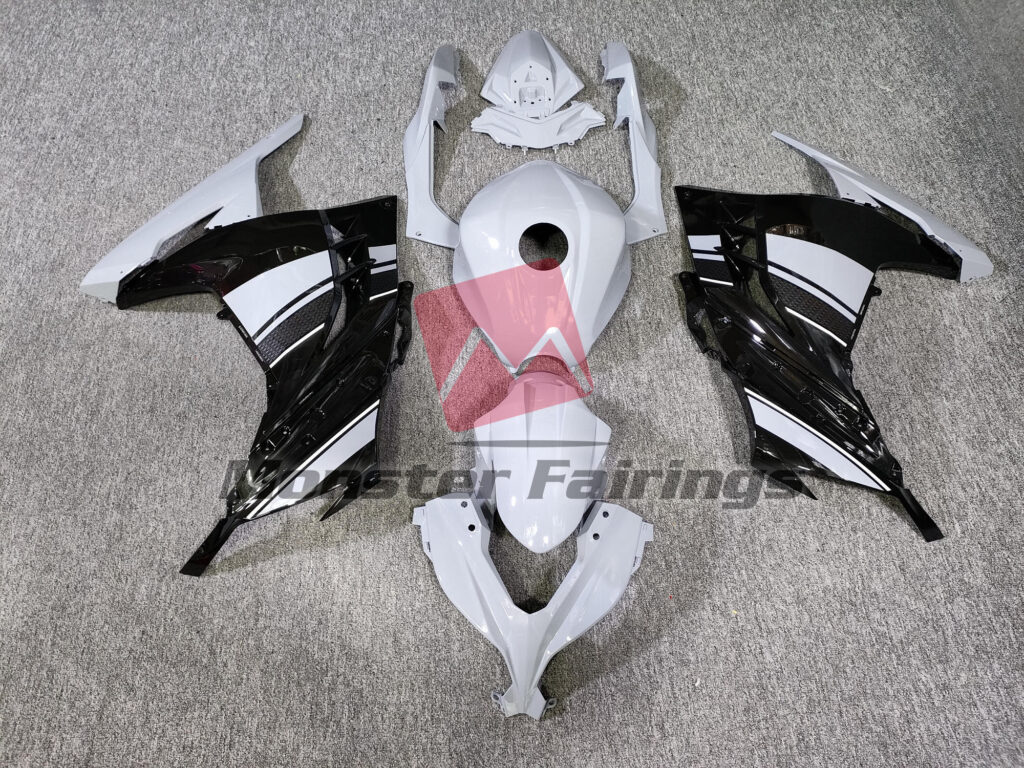 Kawasaki Ninja 300 2013 - 2022 Gloss Nardo Gray & Black ABS fairings - custom motorcycle bodywork kit by Monster Fairings