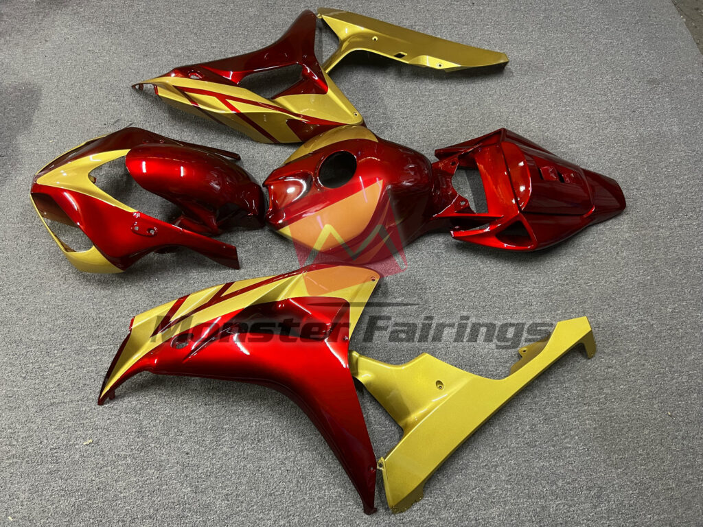 2006 - 2007 Honda CBR1000RR Red Gold fairing set - ABS injection, custom painted by Monster Fairings