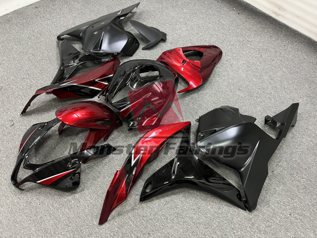 Honda CBR600RR custom ABS fairings 2009 - 2012 in Gloss Red Black - durable replacement kit, Monster Fairings