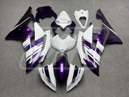 Yamaha R6 2008-2016 Gloss White Purple OEM Style ABS Fairings | Monster Fairings