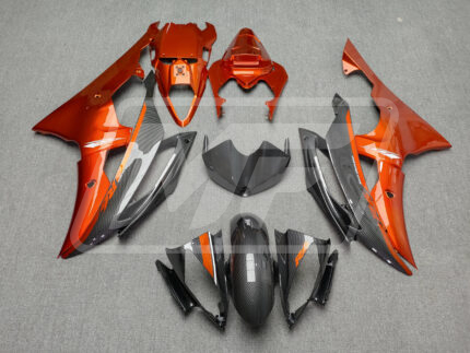 Yamaha R6 2008-2016 Burnt Orange Carbon Style ABS Fairings | Monster Fairings