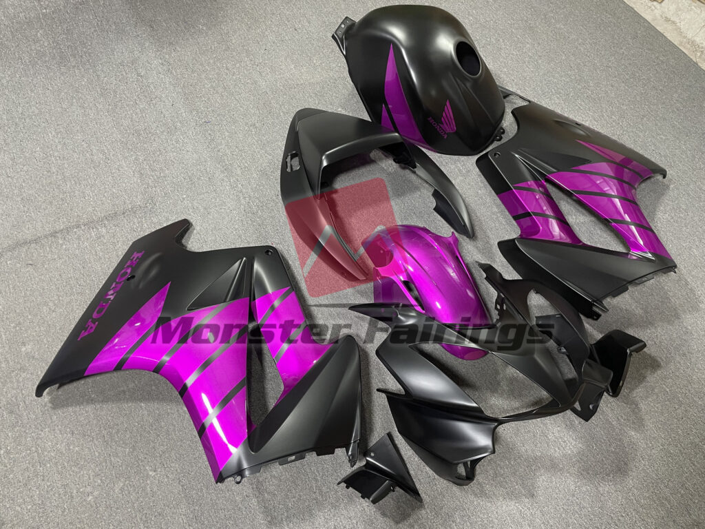 Matte Black Pink ABS fairings for Honda VFR800 2002 - 2012 - premium OEM fit kit by Monster Fairings