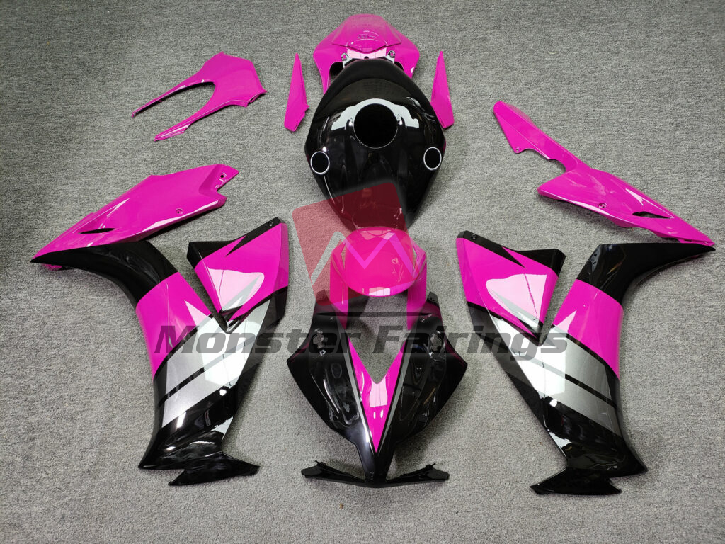 Honda CBR1000RR 2012 - 2016 Gloss Pink & and Black with Gray ABS fairings - custom motorcycle bodywork kit by Monster Fairings