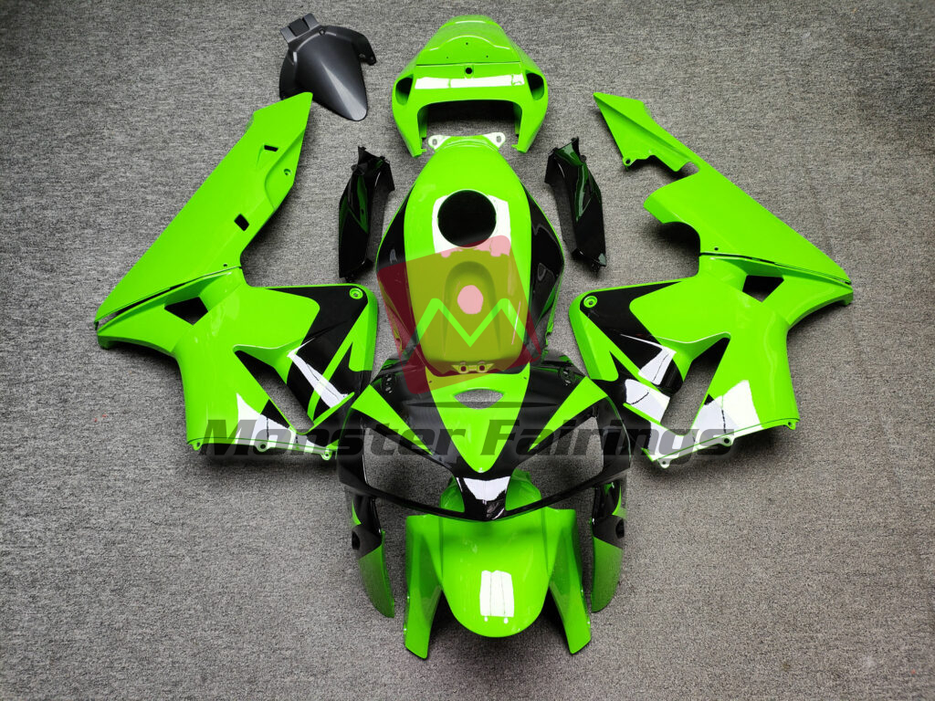 Honda CBR600RR 2005 - 2006 Gloss Green & Black ABS fairings - custom motorcycle bodywork kit by Monster Fairings