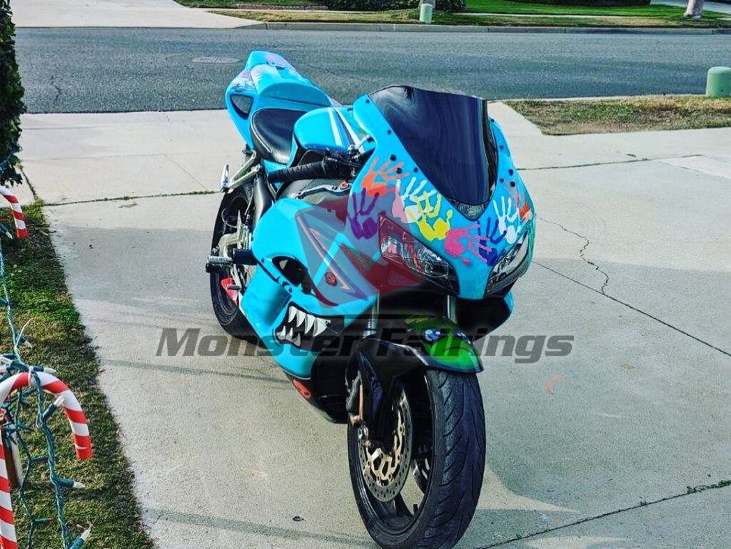Honda CBR1000RR custom ABS fairings 2004 - 2005 in Light Blue Shark - durable replacement kit, Monster Fairings