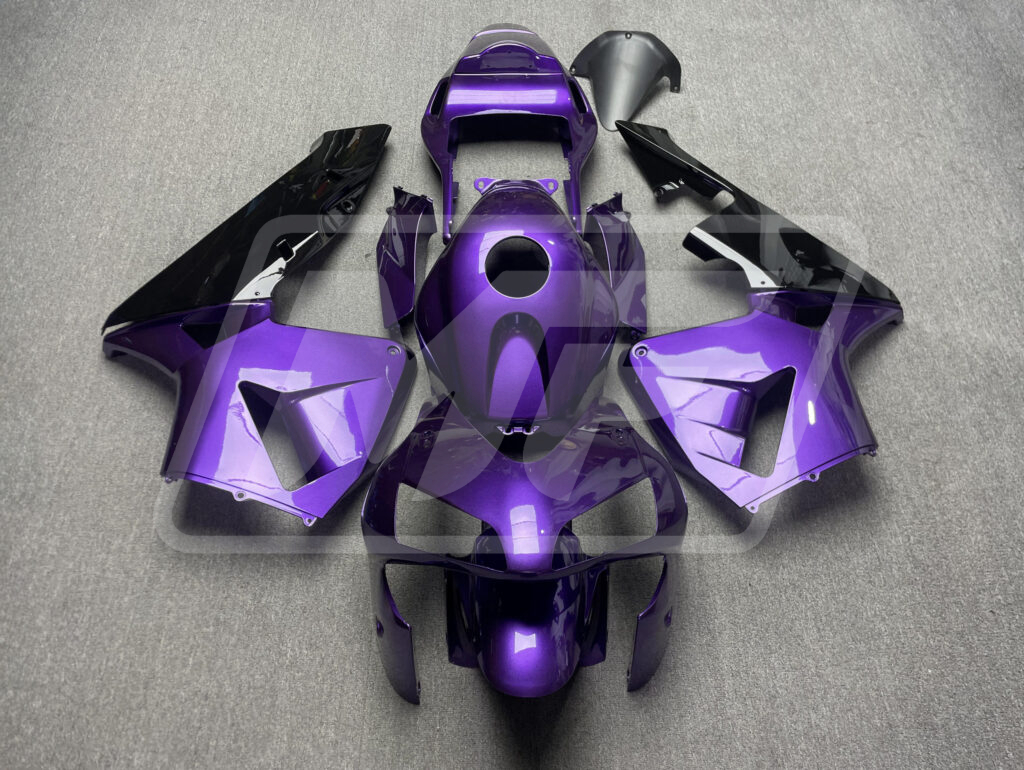 Honda CBR600RR 2003 - 2004 Gloss Purple & and Black ABS fairings - custom motorcycle bodywork kit by Monster Fairings