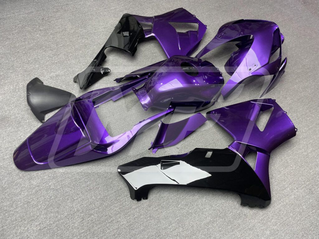 2003 - 2004 Honda CBR600RR Gloss Purple & and Black fairing set - ABS injection, custom painted by Monster Fairings