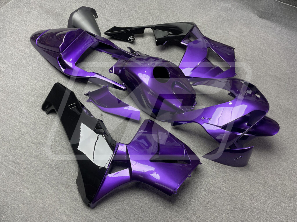 Honda CBR600RR custom ABS fairings 2003 - 2004 in Gloss Purple & and Black - durable replacement kit, Monster Fairings
