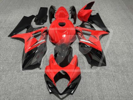 (IN STOCK) Suzuki GSXR 1000 2007-2008 Gloss Red & Black ABS Fairings | Monster Fairings