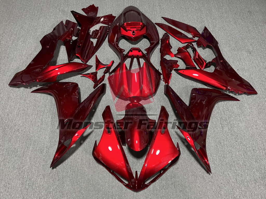 Yamaha R1 2004 - 2006 Gloss Deep Red ABS fairings - custom motorcycle bodywork kit by Monster Fairings