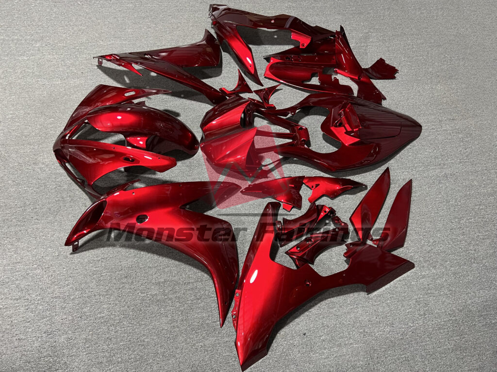 2004 - 2006 Yamaha R1 Gloss Deep Red fairing set - ABS injection, custom painted by Monster Fairings