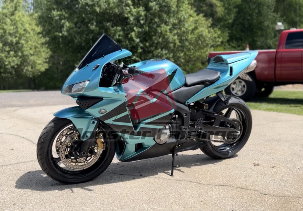 Monster Fairings ABS fairing kit for Honda CBR600RR 2005 - 2006 - Teal Gloss Black Design, precise OEM fit