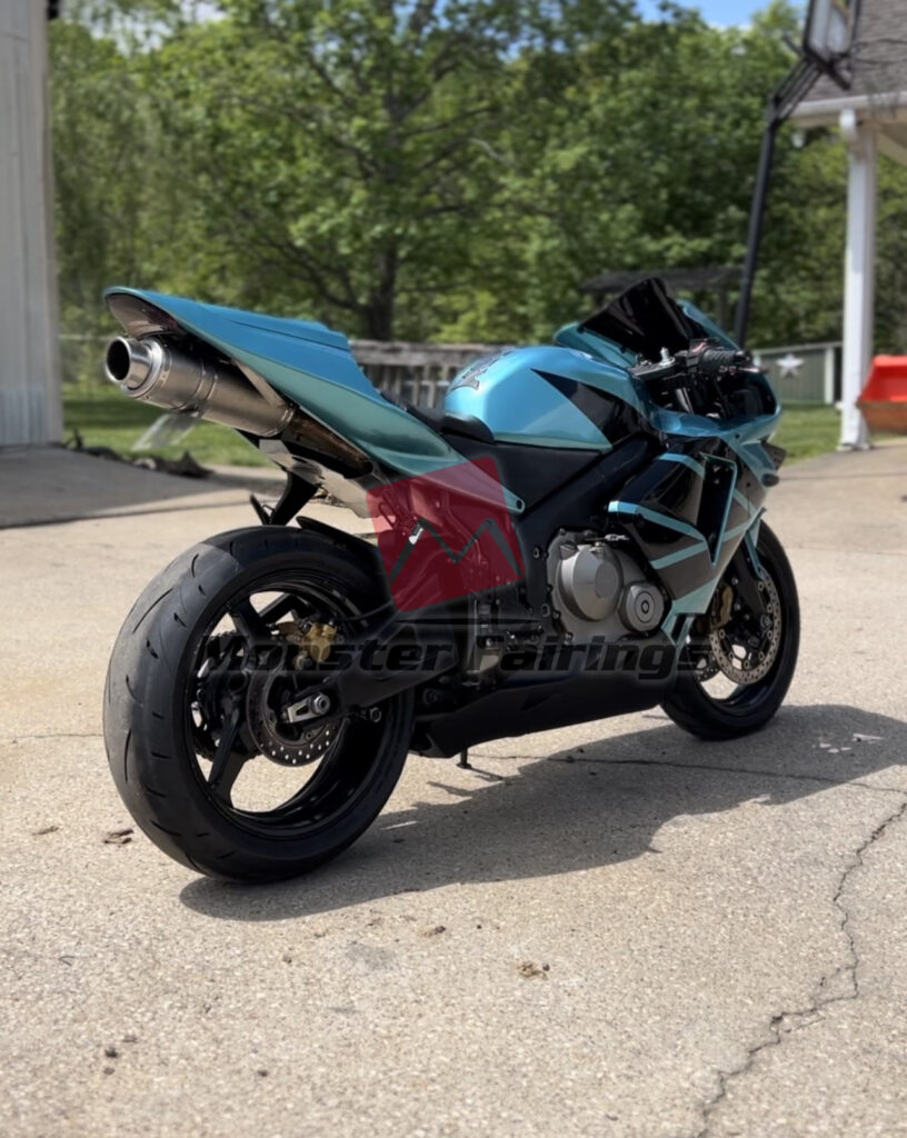 Honda CBR600RR 2005 - 2006 ABS fairings, Teal Gloss Black Design - high - quality motorcycle kit by Monster Fairings
