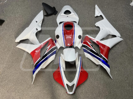Honda CBR600RR 2007-2008 Gloss Red & White with Blue ABS Fairings | Monster Fairings