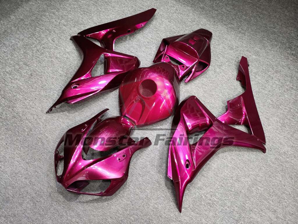 Honda CBR1000RR custom ABS fairings 2006 - 2007 in Gloss Solid Pink - durable replacement kit, Monster Fairings