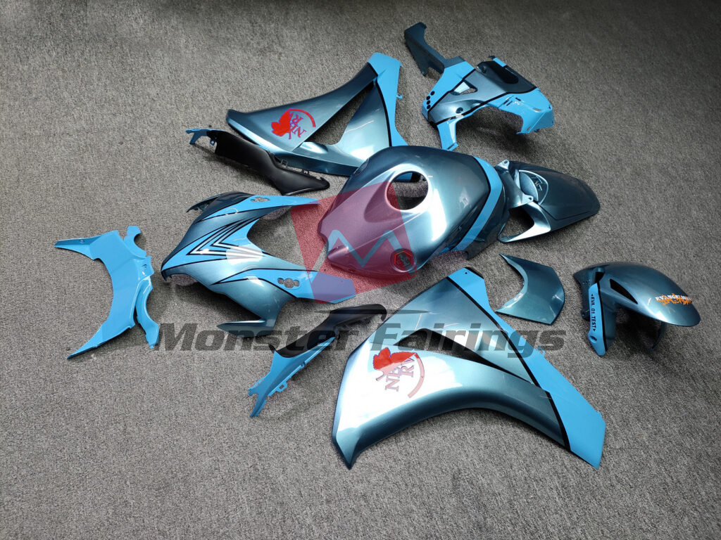 2008 - 2011 Honda CBR1000RR Gloss Aqua & and Light Blue fairing set - ABS injection, custom painted by Monster Fairings
