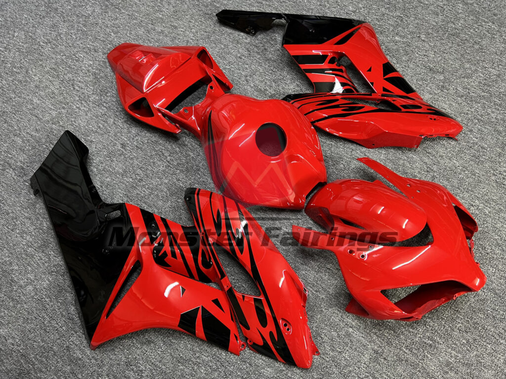 Honda CBR1000RR custom ABS fairings 2004 - 2005 in Gloss Red & and Black - durable replacement kit, Monster Fairings