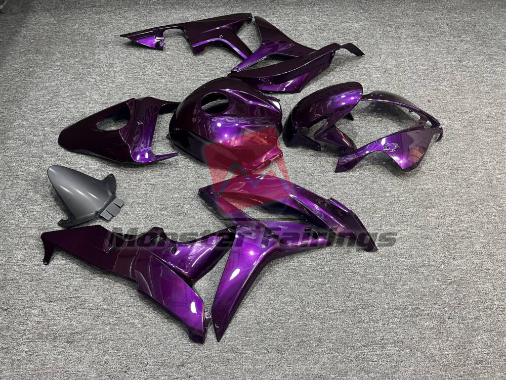 2007 - 2008 Honda CBR600RR Gloss Pearl Purple fairing set - ABS injection, custom painted by Monster Fairings