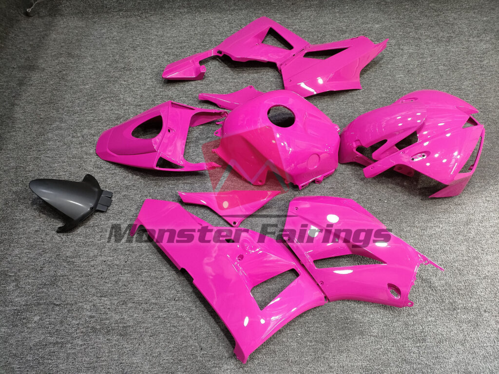 2013 - 2025 Honda CBR600RR Gloss Pink Plain fairing set - ABS injection, custom painted by Monster Fairings