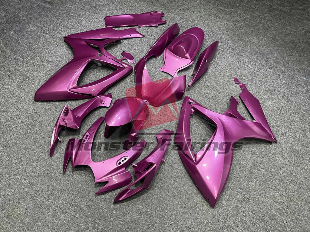 Gloss Pink Plain ABS fairings for Suzuki GSXR 600 - 750 2006 - 2007 - premium OEM fit kit by Monster Fairings