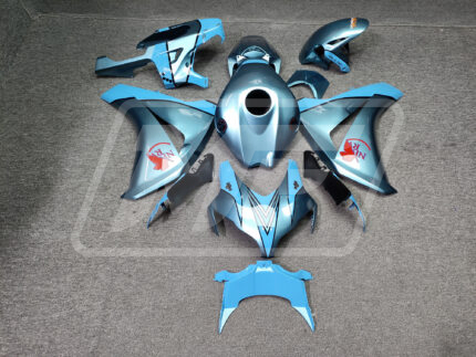 Honda CBR1000RR 2008-2011 Gloss Aqua & Light Blue with Red ABS Fairings | Monster Fairings