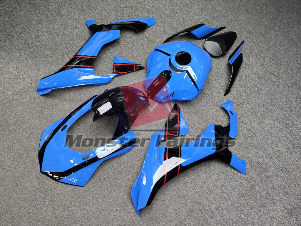 Gloss Blue with Black & Red ABS fairings for Yamaha R1 2015 - 2019 - premium OEM fit kit by Monster Fairings