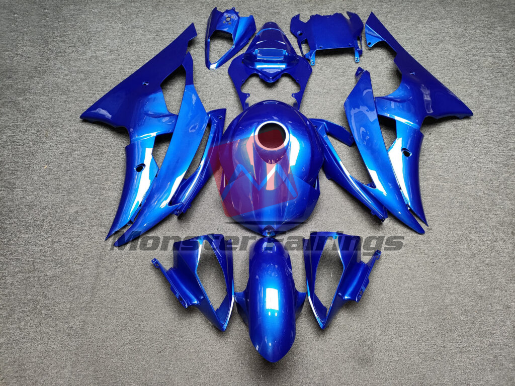 Yamaha R6 2008 - 2016 Gloss Sky Blue ABS fairings - custom motorcycle bodywork kit by Monster Fairings