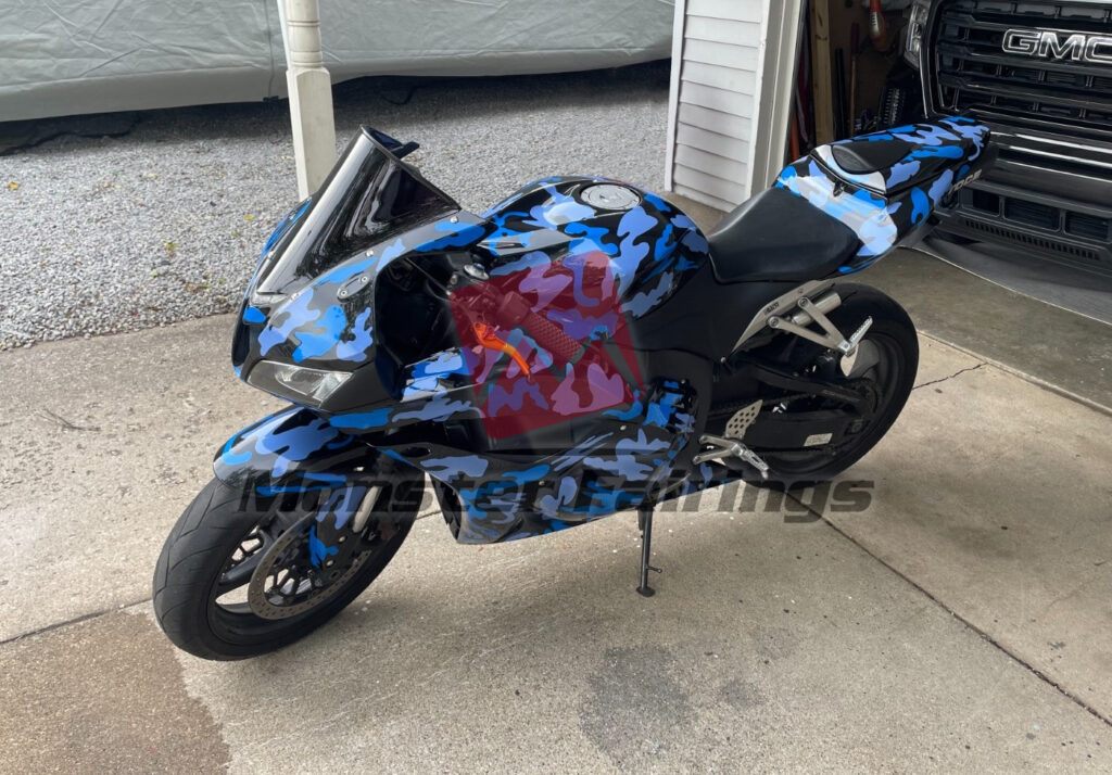 Gloss Dark Blue Snow Camo ABS fairings for Honda CBR600RR 2009 - 2012 - premium OEM fit kit by Monster Fairings
