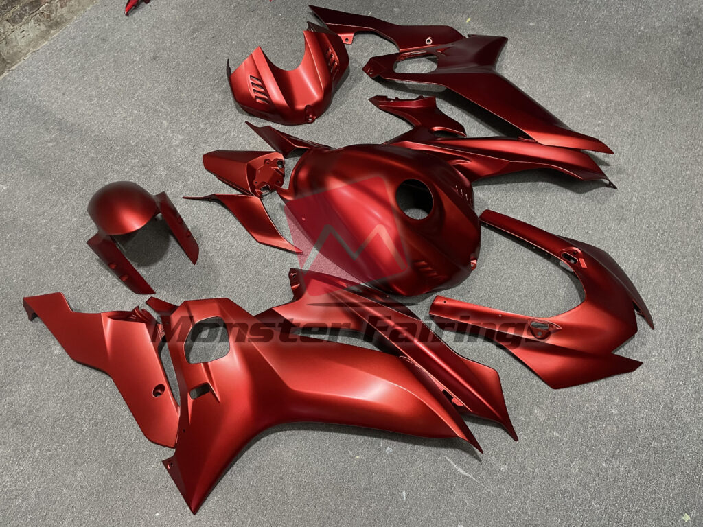 Matte Red ABS fairings for Yamaha R6 2017 - 2022 - premium OEM fit kit by Monster Fairings