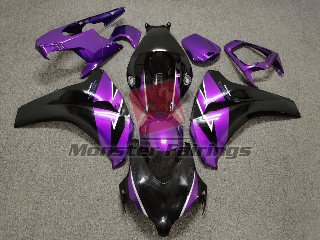 Honda CBR1000RR 2008 - 2011 Gloss Purple and Black ABS fairings - custom motorcycle bodywork kit by Monster Fairings