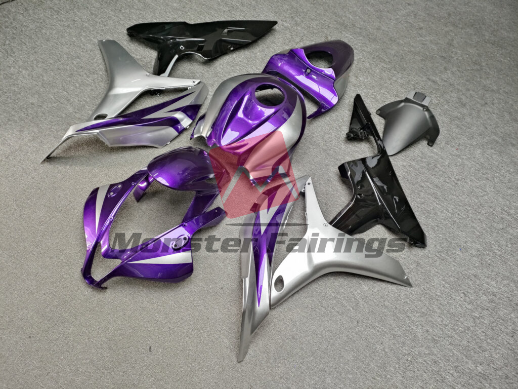 Gloss Purple & Silver Black ABS fairings for Honda CBR600RR 2007 - 2008 - premium OEM fit kit by Monster Fairings