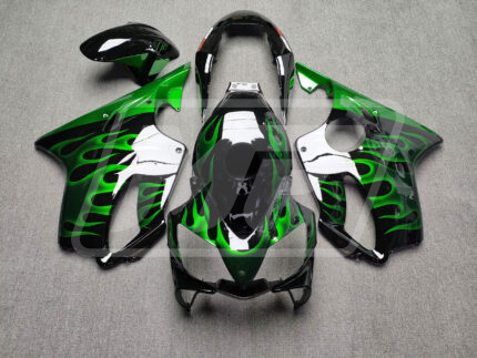 Honda CBR600 F4i 2004-2007 Light Green Flame ABS Fairings | Monster Fairings