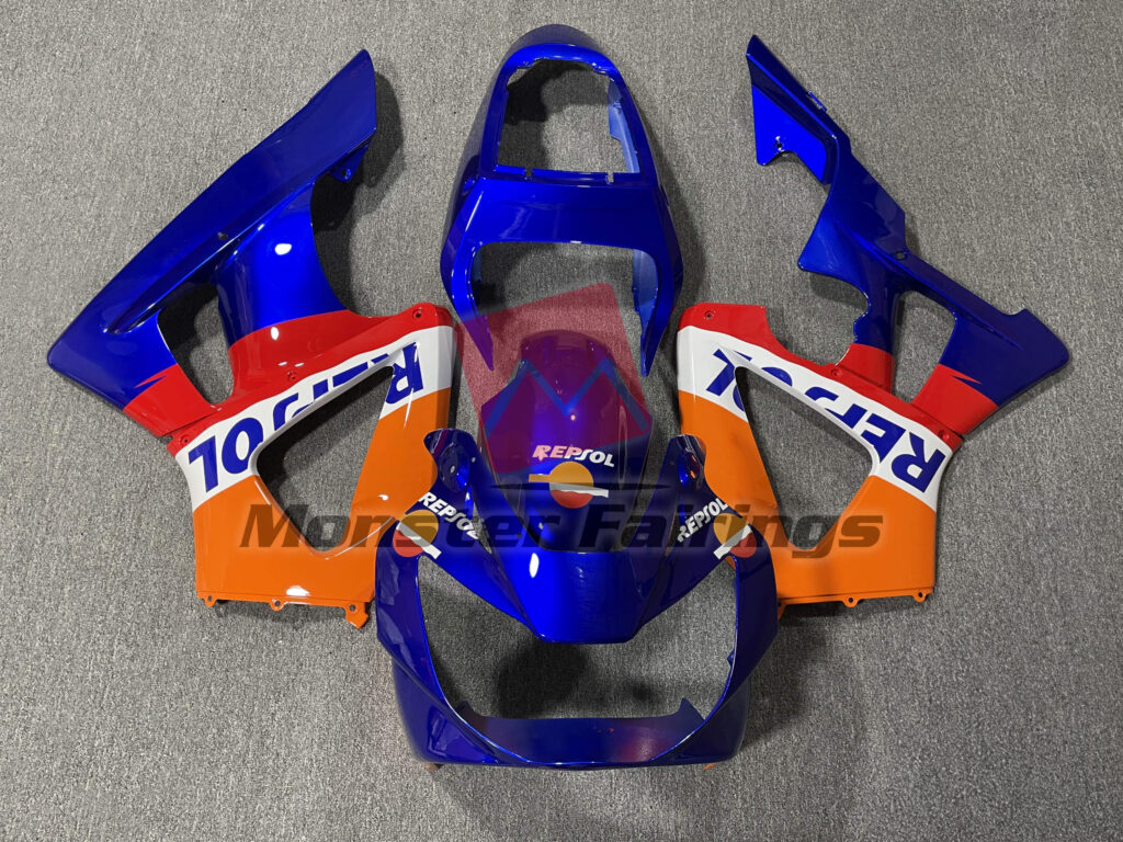 Honda CBR929RR 2000 - 2001 Gloss Blue Repsol ABS fairings - custom motorcycle bodywork kit by Monster Fairings