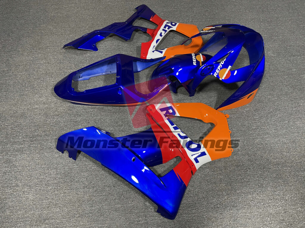 Gloss Blue Repsol ABS fairings for Honda CBR929RR 2000 - 2001 - premium OEM fit kit by Monster Fairings