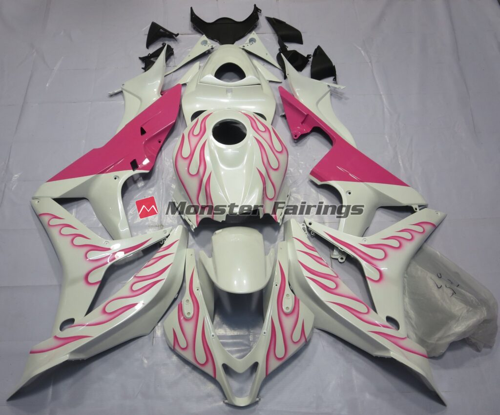 Honda CBR600RR 2007 - 2008 Pink Flame ABS fairings - custom motorcycle bodywork kit by Monster Fairings