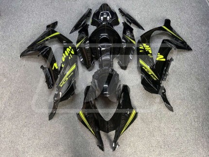Kawasaki ZX10R 2016-2020 Satin Black with Yellow ABS Fairings | Monster Fairings