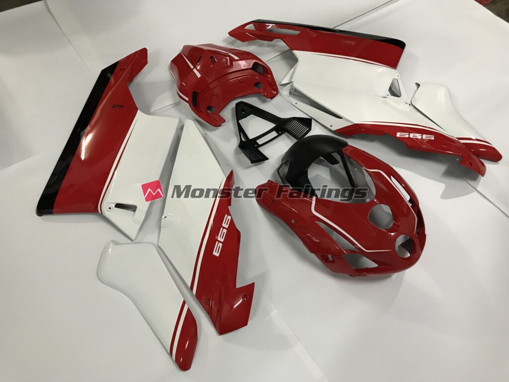 White, Red and Black ABS fairings for Ducati 749 999 2003 - 2004 - premium OEM fit kit by Monster Fairings