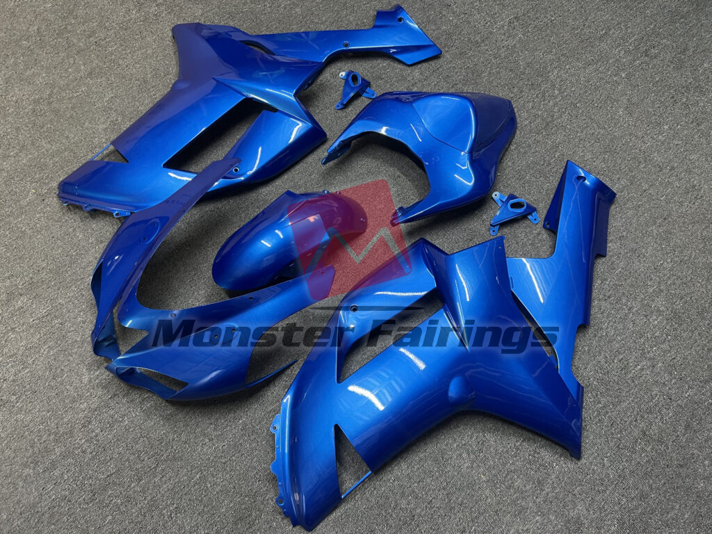 Gloss Blue ABS fairings for Kawasaki ZX6R 2007 - 2008 - premium OEM fit kit by Monster Fairings