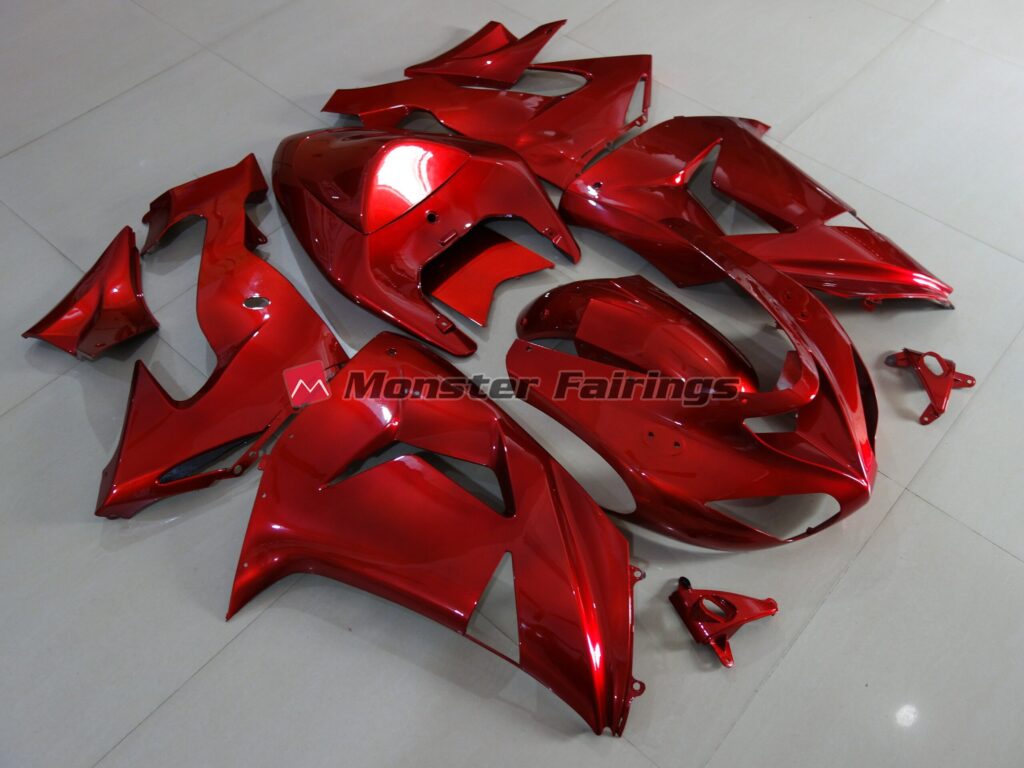 Red Deep Gloss ABS fairings for Kawasaki ZX10R 2006 - 2007 - premium OEM fit kit by Monster Fairings