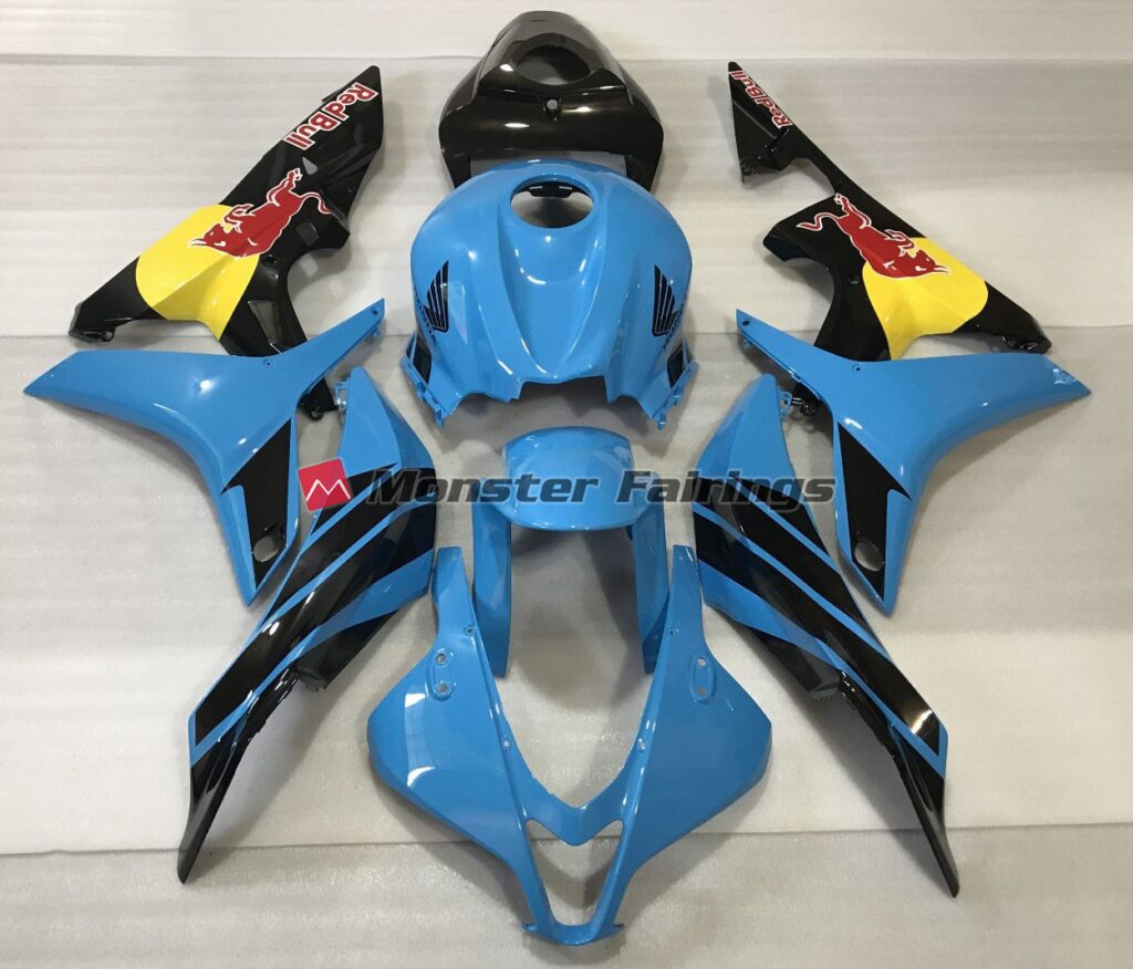 Honda CBR600RR 2007 - 2008 Blue Bull ABS fairings - custom motorcycle bodywork kit by Monster Fairings