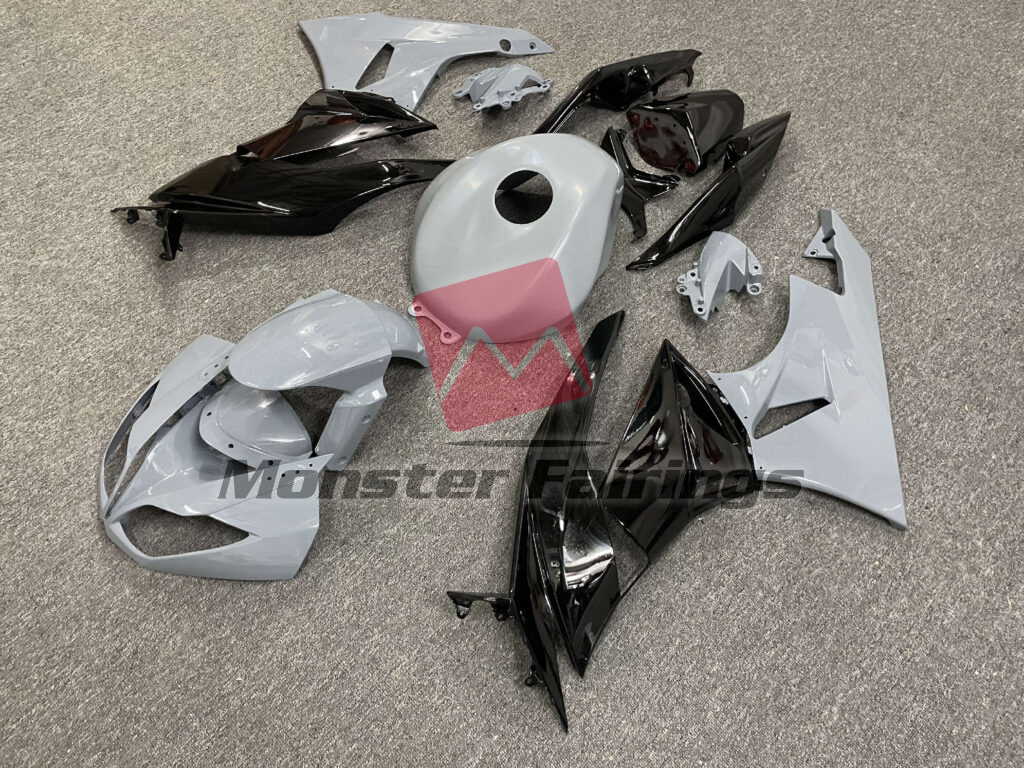 Gloss Grey & Black ABS fairings for Kawasaki ZX6R 2009 - 2012 - premium OEM fit kit by Monster Fairings