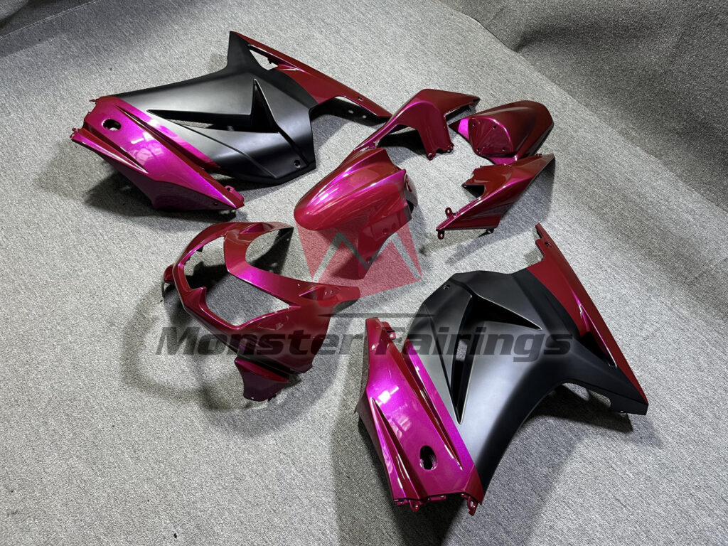 Pink and Matte Black ABS fairings for Kawasaki Ninja 250 2008 - 2013 - premium OEM fit kit by Monster Fairings